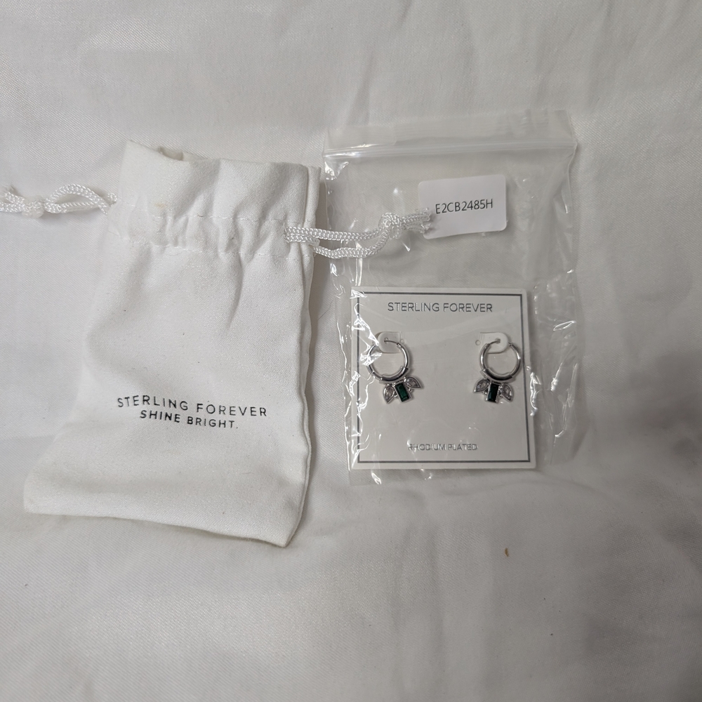 Sterling Forever Silver Hoop Earrings